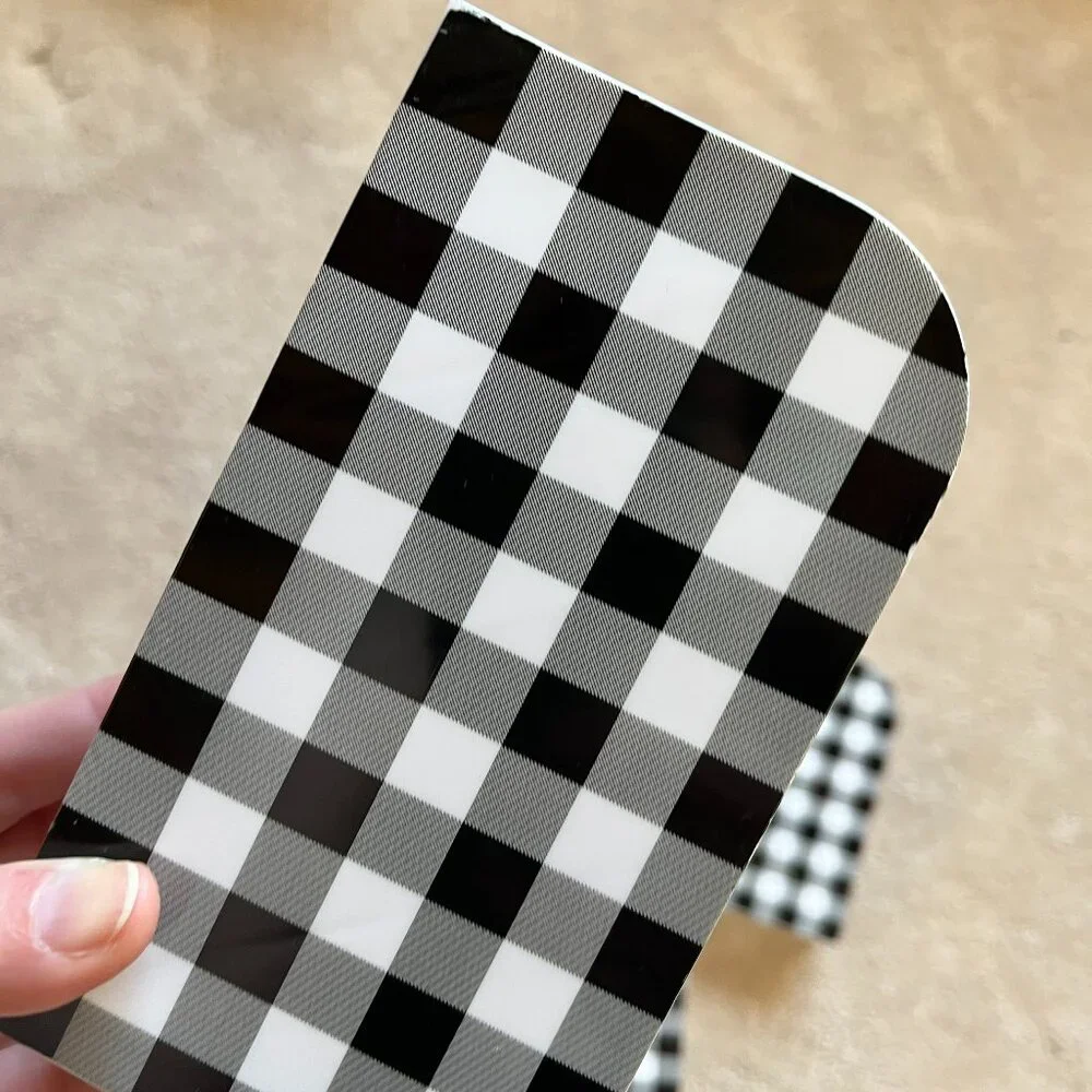 Checkered Black White Desktop Pen Pencil‎ Holder Set of 5 (NEW)